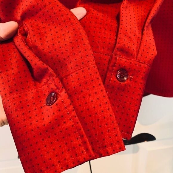 Fred David Red Button down - Picture 3 of 5